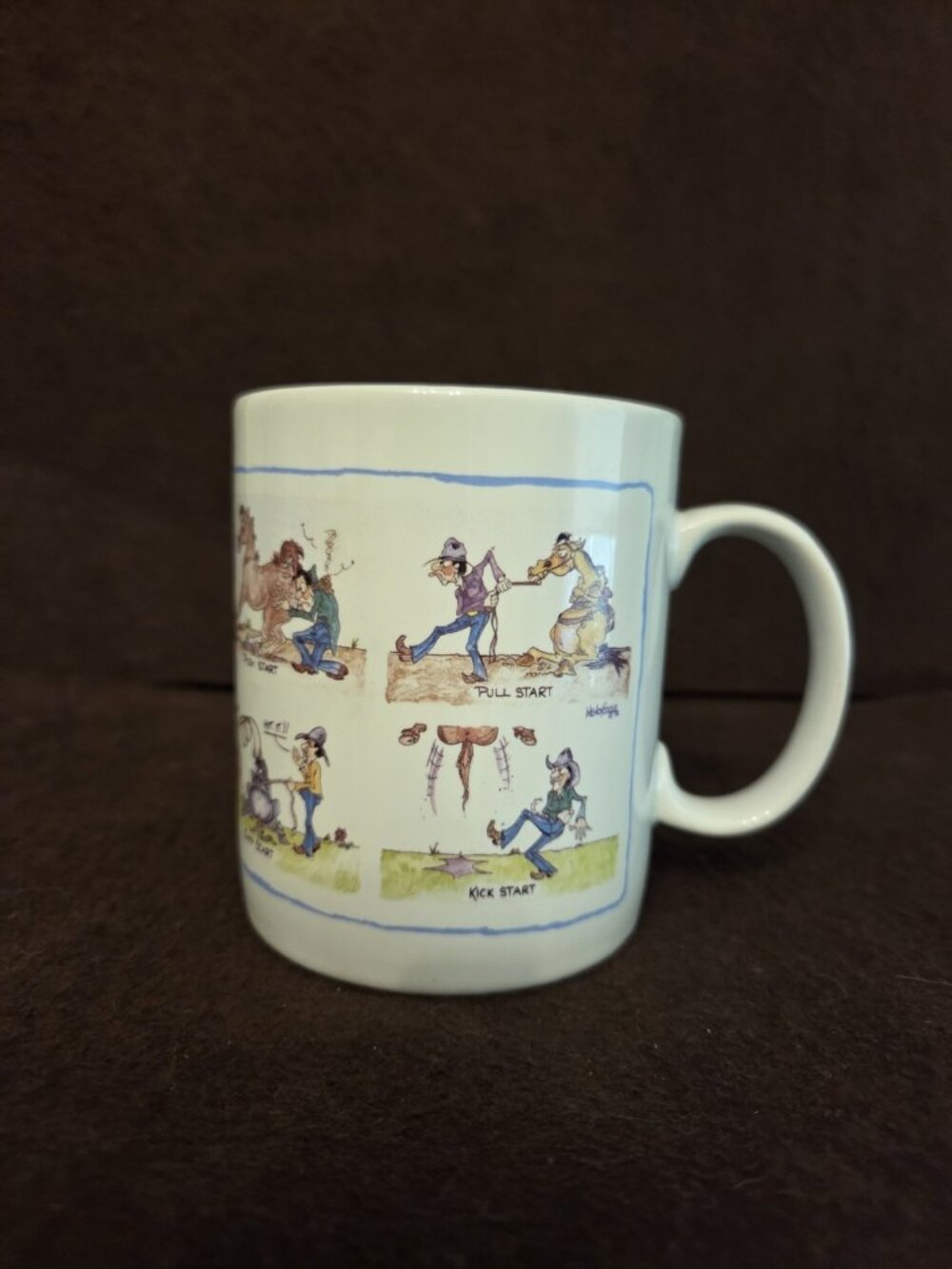 Vintage Leanin Tree Coffee Mug Old Cowboy & Horse Funny 1993